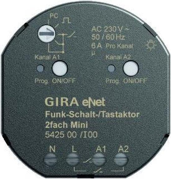 Trådløs omskifter/trykknap aktuator mini 2-fold 542500 (542500)