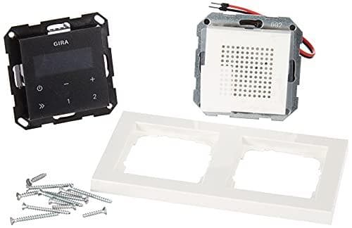Gira 049572 Infälld radio RDS med E2 ram Gira E2, vit/svart