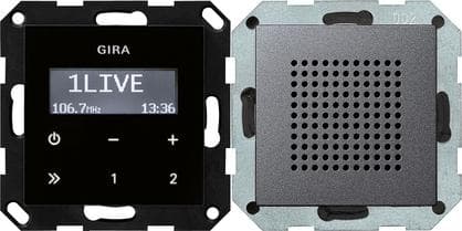 Gira 5222038 228028 uppoasennettava radio RDS System 55, antrasiitti