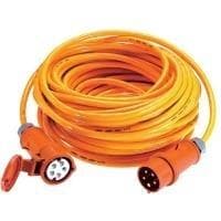 AS Schwabe strømforlængerkabel [CEE-stik - CEE-kobling] 32 A Orange 10,00 m 59626 (59626)