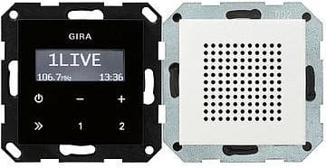 Gira 228003 uppoasennettava radio RDS System 55, puhtaan valkoinen