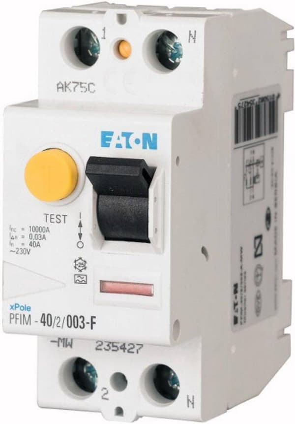 Eaton 187449 PFIM-25/2/003-G/F Fejlstrømsafbryder Til blanding af frekvenser G/F 2-polet 25 A 0,03 A 230 V