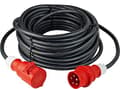 Miniatyrbillede 2 af 3: AS Schwabe strømforlængerkabel [CEE-stik - CEE-kobling] 16 A sort 25,00 m med faseinverter 60548 (60548)