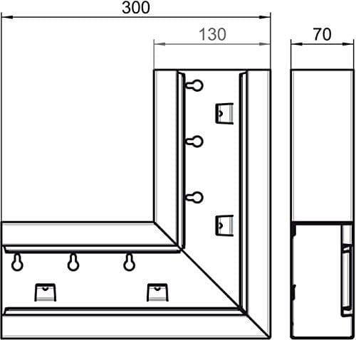obo-bettermann – Angulo platt gs-sfs70130 vit