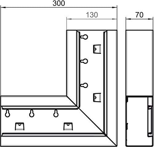 obo-bettermann – Angulo platt gs-sfs70130 vit