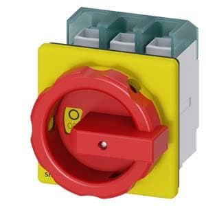 Siemens 3LD2804-0TK53. AC ingångsfrekvens: 50/60 Hz, Nominell strömutgång: 125 A, Omkopplingskapacitet: 2000 A. Produktens färg: Röd, Gul. Bredd: 90 m