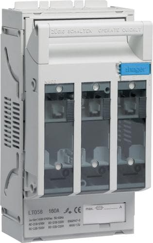 Hager sikringsafbryder NH00.3x160A LT053 (LT053)