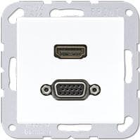 Jung MA A 1173 WW-stik HDMI + VGA Hvid (MAA1173WW) Hvid