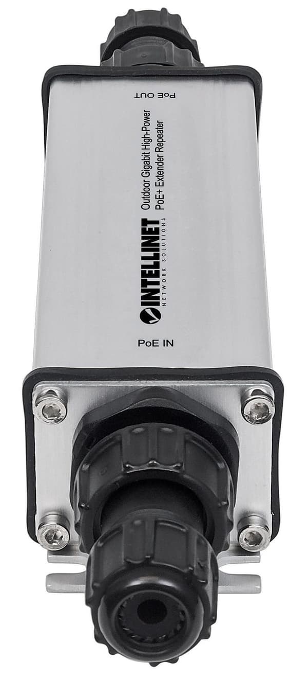 Intellinet Outdoor Gigabit High-Power PoE+ Extender Repeater - Repeater - GigE - 10Base-T, 100Base-TX, 1000Base-T - RJ-45 / RJ-45 - upp till 100 m