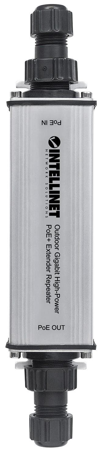 Intellinet Outdoor Gigabit High-Power PoE+ Extender Repeater - Repeater - GigE - 10Base-T, 100Base-TX, 1000Base-T - RJ-45 / RJ-45 - upp till 100 m