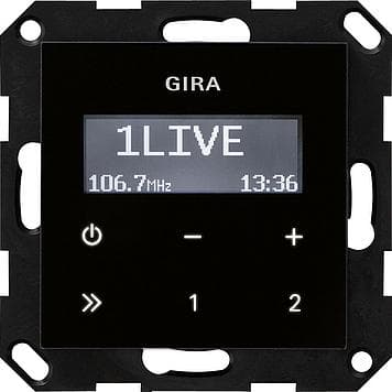 GIRA 228405 Radioklocka Digital Svart (228405)