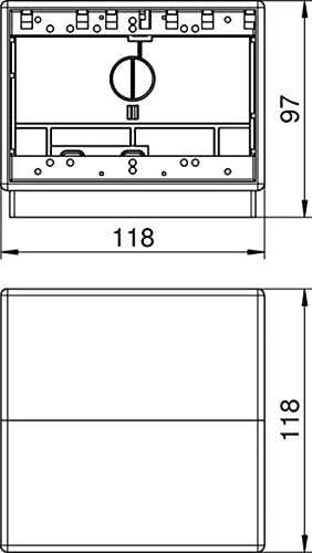 obo-bettermann Automaattinen kanava. Pohja – sovitin Telitank T4B00 C/7011 118 x 118 x 97 polyamidi