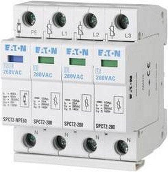 Eaton PowerWare Eaton SPCT2-280-3+NPE 167620 Overspændingsafleder Overspændingsbeskyttelse til: Fordelingsskab 20 kA