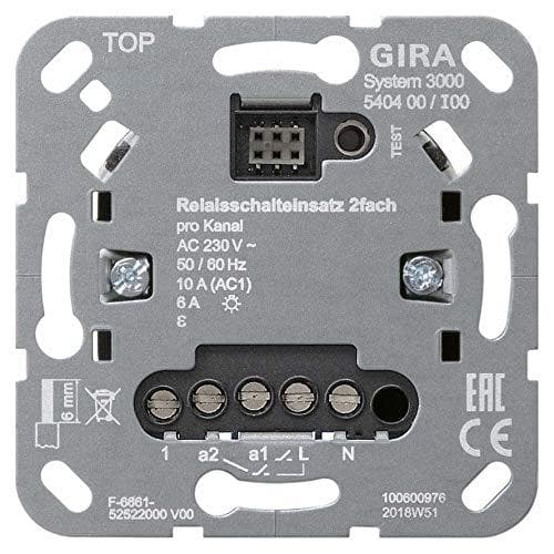 Gira relæafbryderindsats 2-vejs 540400 S3000 Udesignet UP elektronisk kontakt 4010337063766
