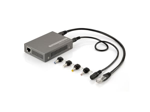 LEVEL ONE 10/100/1000 Mbps High Power PoE Splitter til adskillelse af data og strøm (552034)