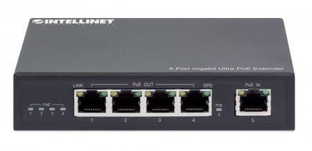 Intellinet 561617 nätverksförlängare Nätverkssändare 10 100 1000 Mbit/s Svart