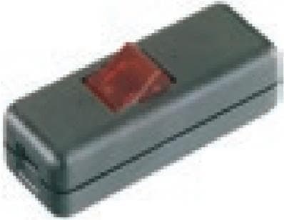 Bachmann 8010 elektrisk kontakt vippekontakt 2P sort - rød (924.327)