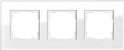 GIRA - Esprit - tredobbelt stel *glas hvid* (021312)