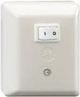 Rutenbeck SAR Ap - Högströmsreläbrytare - 1 vippströmbrytare - 8 A - AC 230 V - Pärlvit, RAL 1013 (50010102)