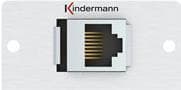 Kindermann Konnect 50 alu - Modulär frontplatta snap-in - RJ-45