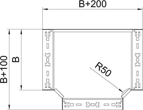 OBO Bettermann T grenstykke RTM 640 FS 60x400 (6041328)