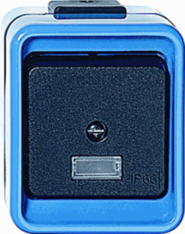 Trykknap 1V - Lav kontakt - Blå - Slagfast - Schneider Electric - 375975
