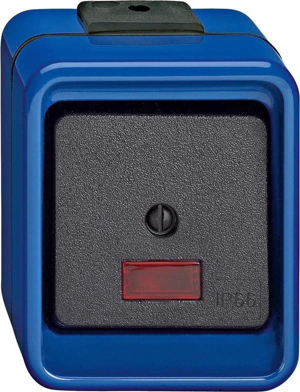 Trykknap 1V - Lav kontakt - Blå - Slagfast - Schneider Electric - 375975