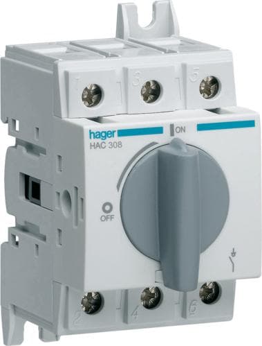 Hager-erotin HAC308 3-napainen 80A (HAC308)