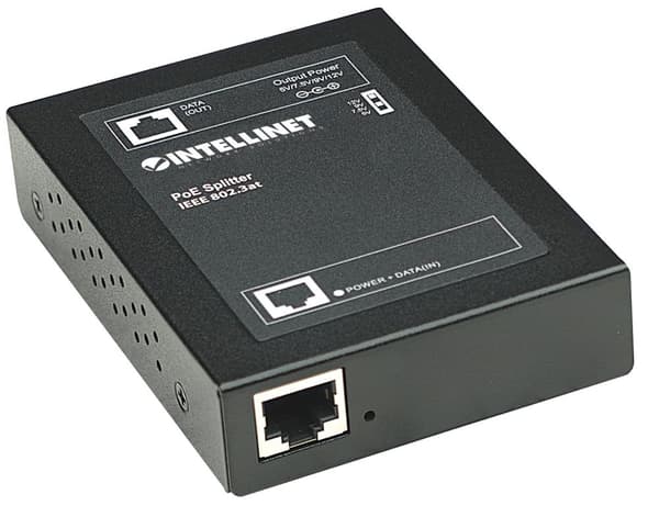 PoE+Splitter Intellinet IEEE802.3at 5/7.5/9/12V DC sw (560443)