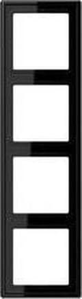 Miniatyrbillede 3 af 4: Cover Jung LS984SW 4-vejs Stel Sort