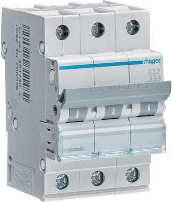Hager MCN325. AC-indgangsfrekvens: 50/60 Hz, nominel strømudgang: 25 A (MCN325)