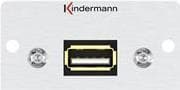Kindermann Konnect 50 alu - Modulær frontplade snap-in - USB 2.0 Type A