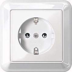 MERTEN SCHUKO stikkontakt 16A MEG2301-1219 Termoplastisk polar-ws med dækplade MEG2 MEG2301-1219 (MEG2301-1219)