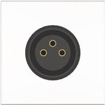 Kindermann 7464000412. Sockeltyp: XLR, Modulantal (max): 1 modul(er). Produktens färg: Vit, Material: Plast. Bredd: 45 mm, Höjd: 45 mm (7464000412) Vit