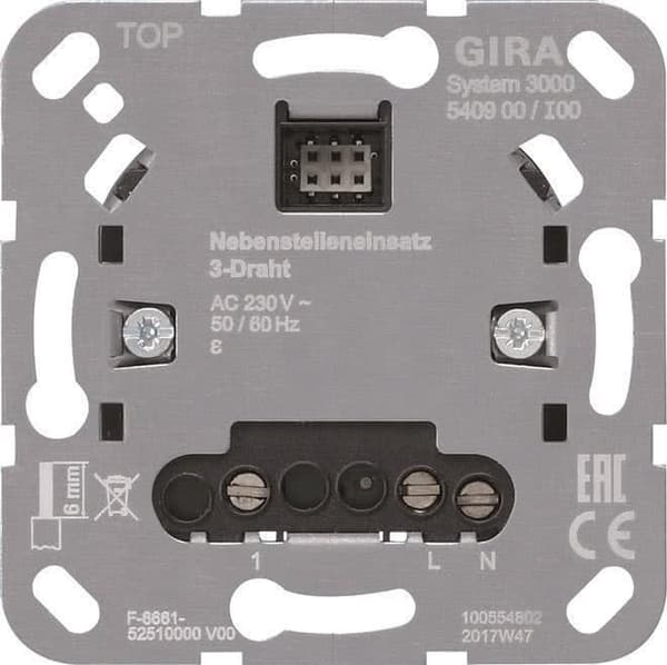 GIRA 540900 540900 S3000 sidest.one. 3-leder (540900)