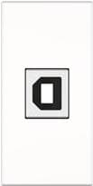 Kindermann 7464000525. Sockeltyp: USB B, Modulantal (max): 1 modul(er). Produktens färg: Vit, Material: Plast. Djup (min): 4,3 cm (7464000525) Vit