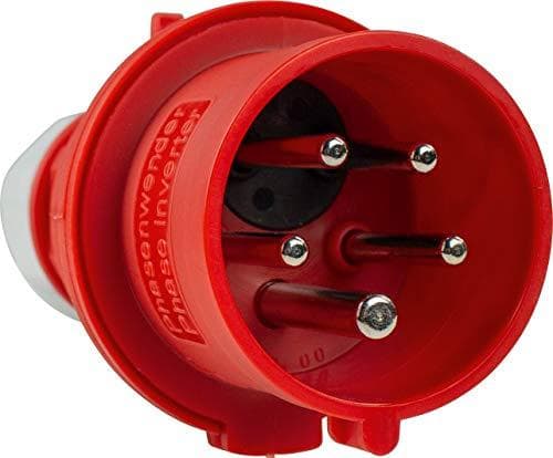 AS - Schwabe Mennekes CEE Phase Inverter 32 Amp kontakt med skruvanslutning, 400 V, Röd, 61461
