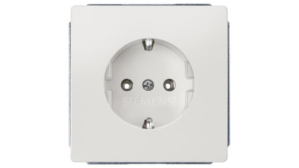 Siemens 5UB1853 21299620 Delta Style, titaaninvalkoinen Schuko pistorasia 10/16A 250V