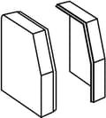 Miniatyrbillede 1 af 2: Hager L23209010 patch ledning endestykke (B x H) 230 mm x 190 mm 2 stk. Ren hvid (RAL 9010) (L23209010)