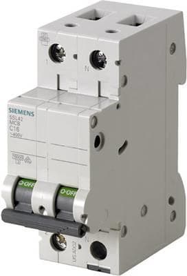 Siemens miniatureafbryder 2-polet 16 A 230 V 5SL4516-6 (5SL4516-6)