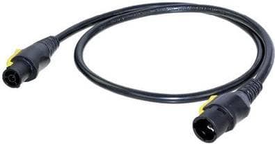 Neutrik strømtilslutningskabel [1x PowerCon-stik - 1x PowerCon-stik] 1,50 m sort-gul Neutrik (NKPF-MA-1.5)