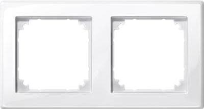 Merten dobbeltstel M-Smart polar hvid blank 478219 (478219)