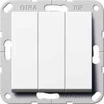 Gira 283203 vippekontakt skifte 3 rum system 55, ren hvid