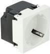 Delock Easy 45 - fatning - 2P+E - type F - med lås - 1 fatning - 16 A - vekselstrøm 250 V - hvid, RAL 9003 (81321) Hvid