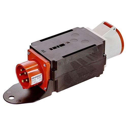 as - Schwabe MIXO MAIN strømfordeler - 5-polet 400 V, 16 A CEE stik til CEE stikkontakt 16 A - Robust strømfordeler velegnet til byggepladser - IP44 -