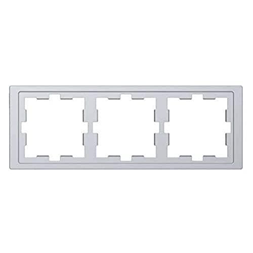 Merten MEG4030-6536 | dækramme | M-Creative Design| triple|IP20 - ABS - 222,9 x 80,5 mm - rustfrit stål | Rammedesign kan tilpasses | Lavet i Tyskland