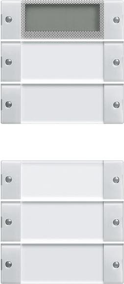 Gira 214503 vippsats 5-vägs plus etikettfält System 55 klar, rent vit