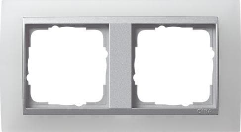 GIRA Event Uigennemsigtigt aluminium - Hvid (021250)
