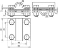 Miniatyrbillede 2 af 2: DEHN 319219 Cross Key Union Plate Rd/FL 10/46 – 30 StSt V4 A