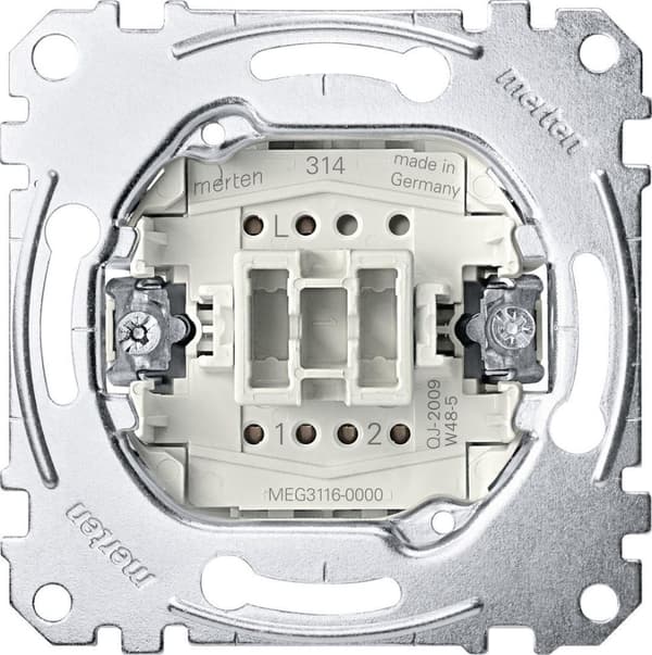 Merten sluk/omskifter-indsats MEG3516-0000 1-polet 16AX AC250V-stik (MEG3516-0000)